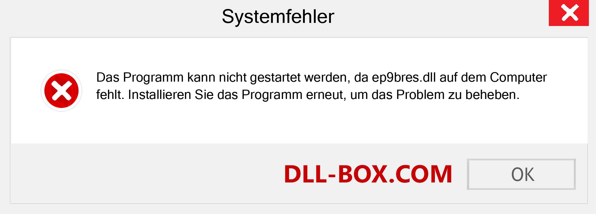 ep9bres.dll-Datei fehlt?. Download für Windows 7, 8, 10 - Fix ep9bres dll Missing Error unter Windows, Fotos, Bildern